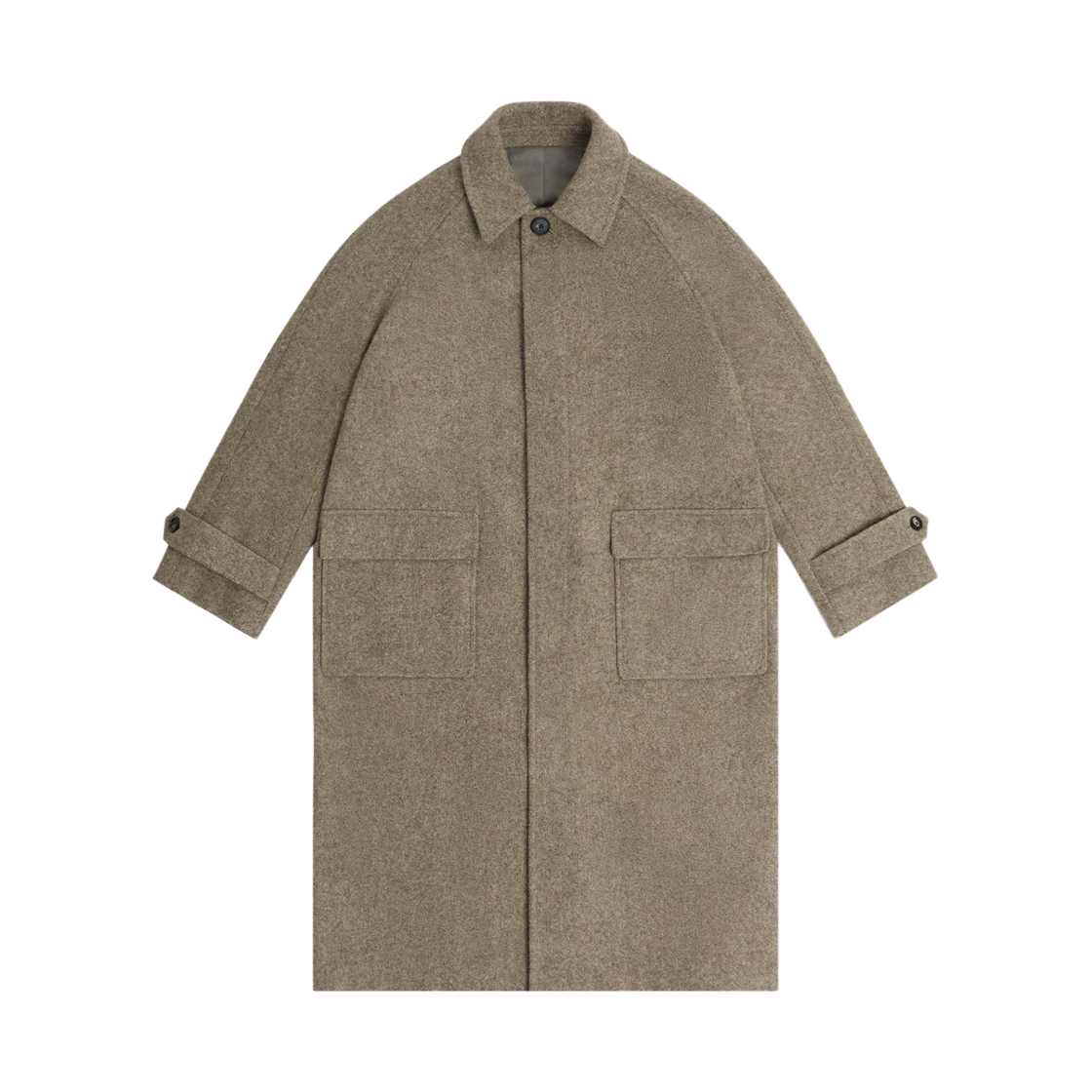 0026FROM001 STRANGER Relaxed Fit Wool Plaid Balmacaan Coat