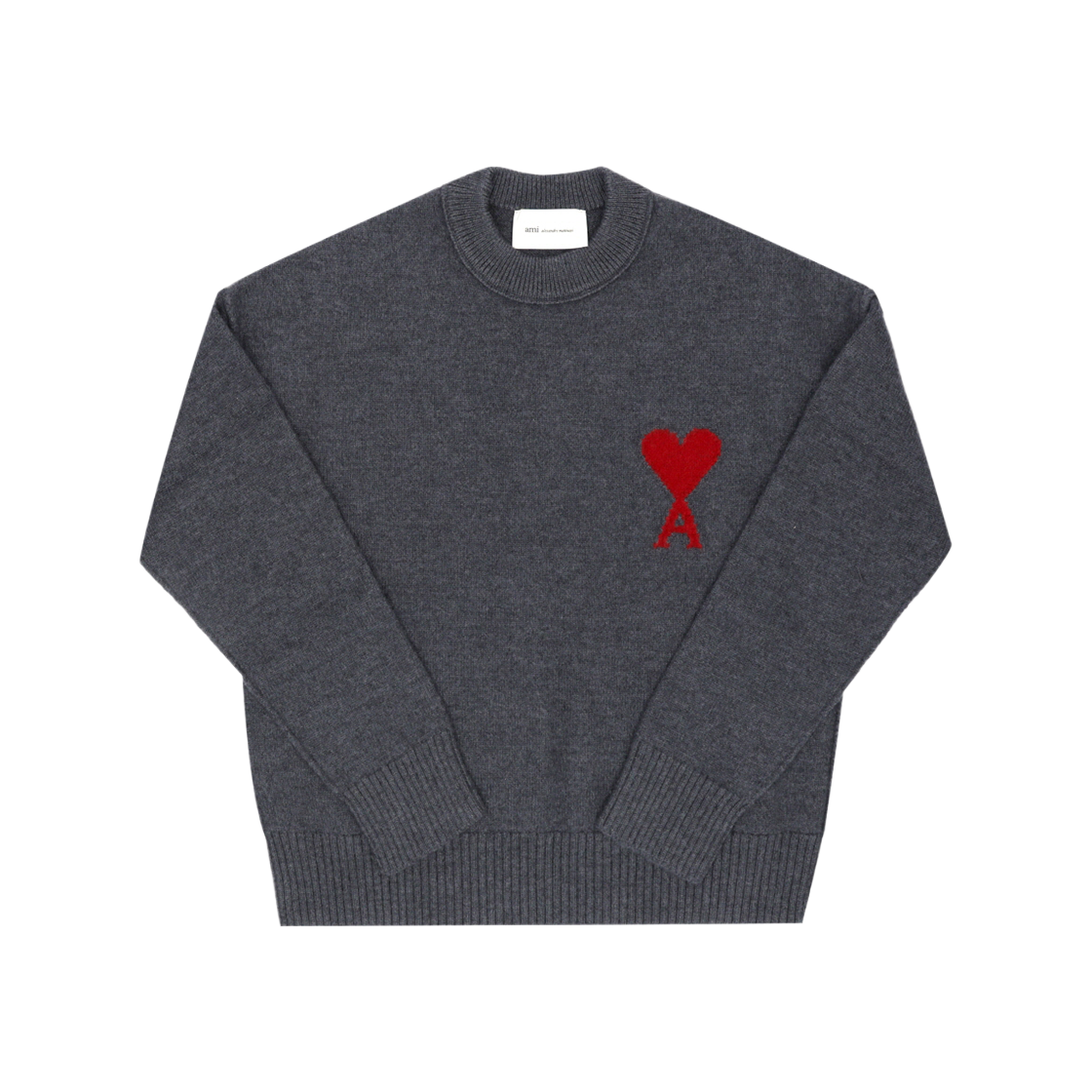 UKS838 018 084 [15% 쿠폰] AMI Knitwear Gray White