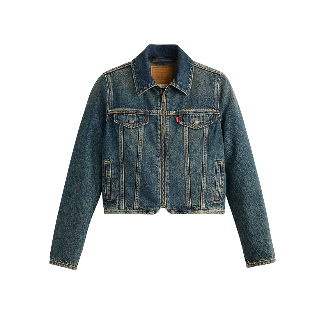 리바이스 집드 오리지널 트러커 재킷 다크 인디고(Levi's Zip Original Trucker Jacket Dark Indigo)