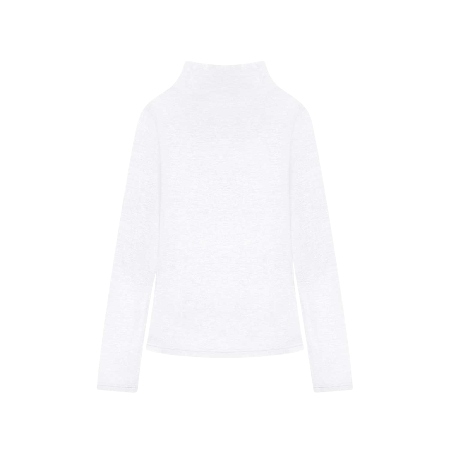 SCGFW23WLS015WHT Safarispot Mock Neck Long Sleeve White