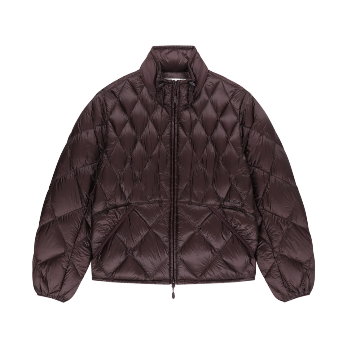 MK269ODW304UPP Matin Kim Mix Quilted Light Down Jumper In Purple