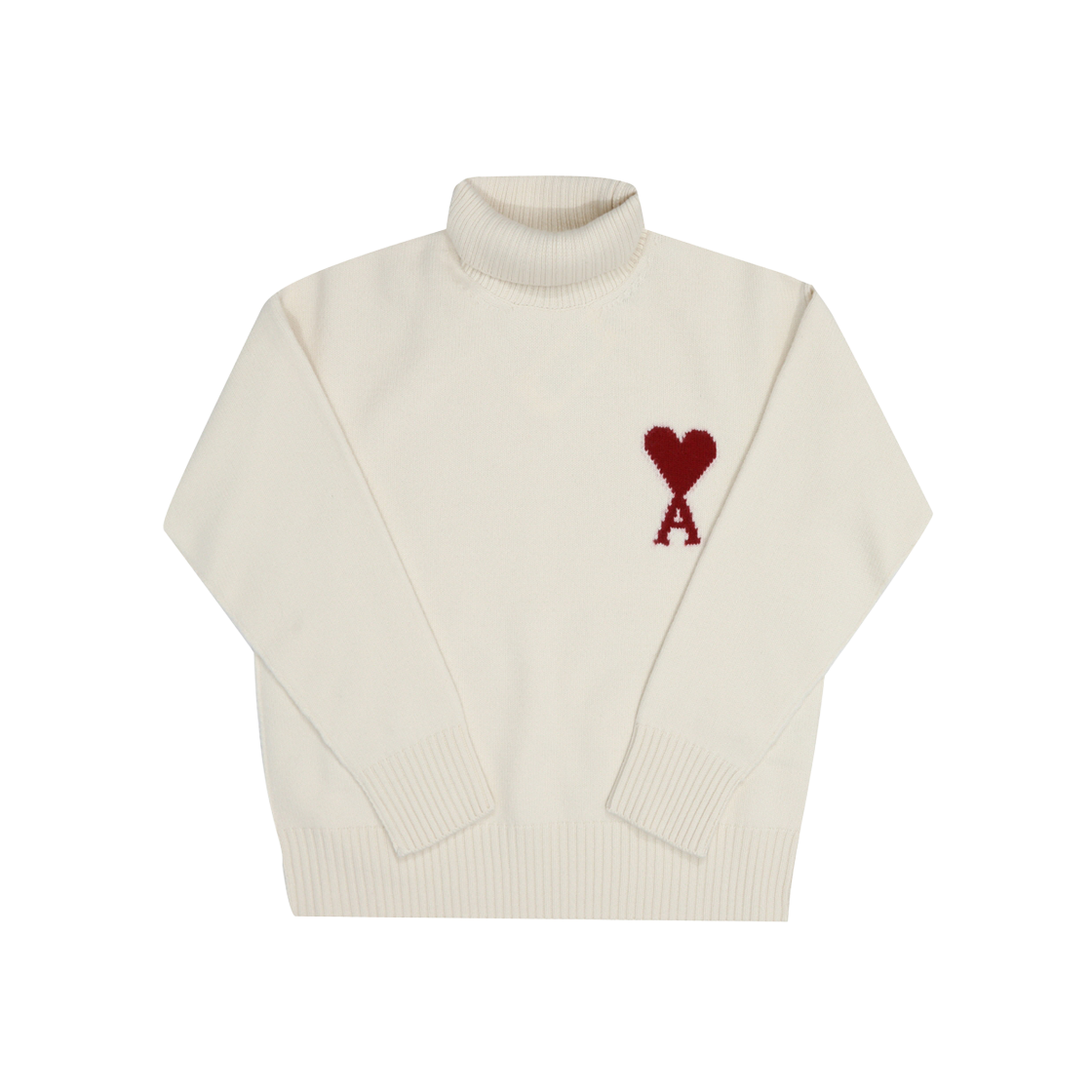 UKS839 018 154 [15% 쿠폰] AMI Turtleneck Knitwear Ivory