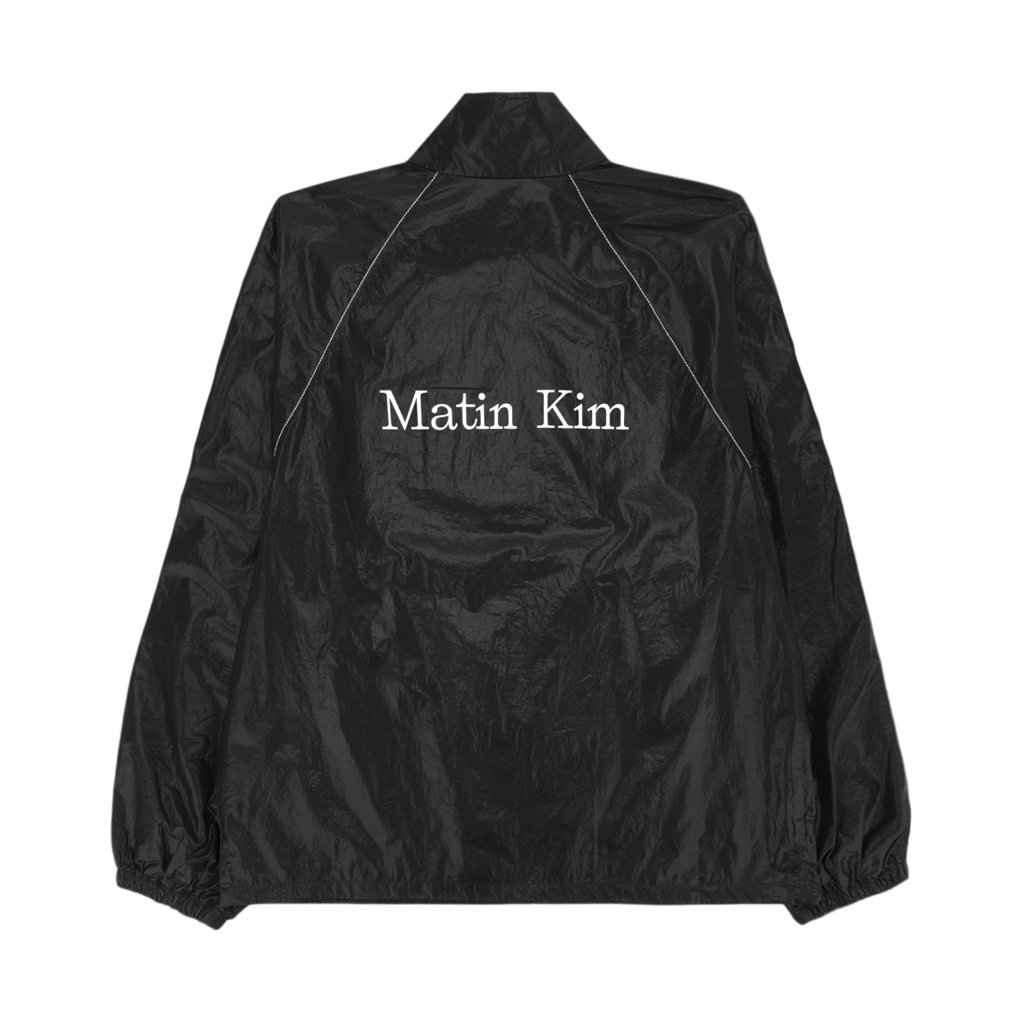 마뗑킴 로고 코팅 점퍼 포 맨 블랙(Matin Kim Logo Coating Jumper for Men In Black) - 2