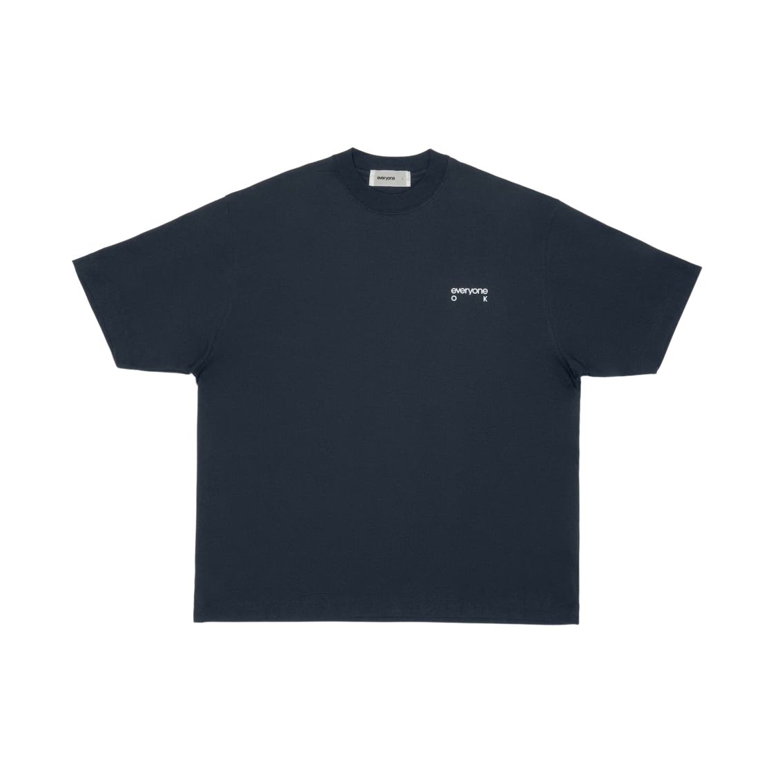 에브리원 x ooak 레코드 Ok 로고 티셔츠 네이비(everyone x ooak records Ok Logo T-Shirt Navy) - 1