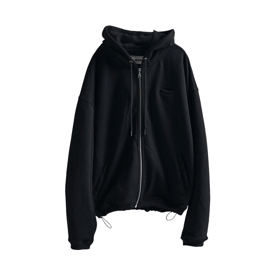 왑웍스 리바이즈드 후드 집업 블랙(Wapworks Revised Hoodie Zip Up Black) - 1