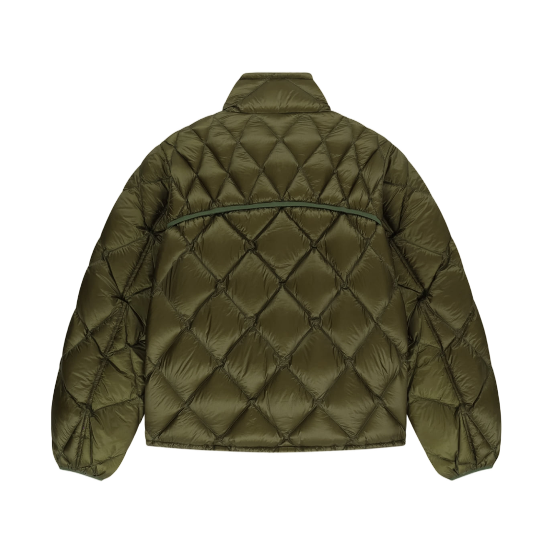 마뗑킴 믹스 퀼티드 라이트 다운 점퍼 카키(Matin Kim Mix Quilted Light Down Jumper In Khaki) - 2