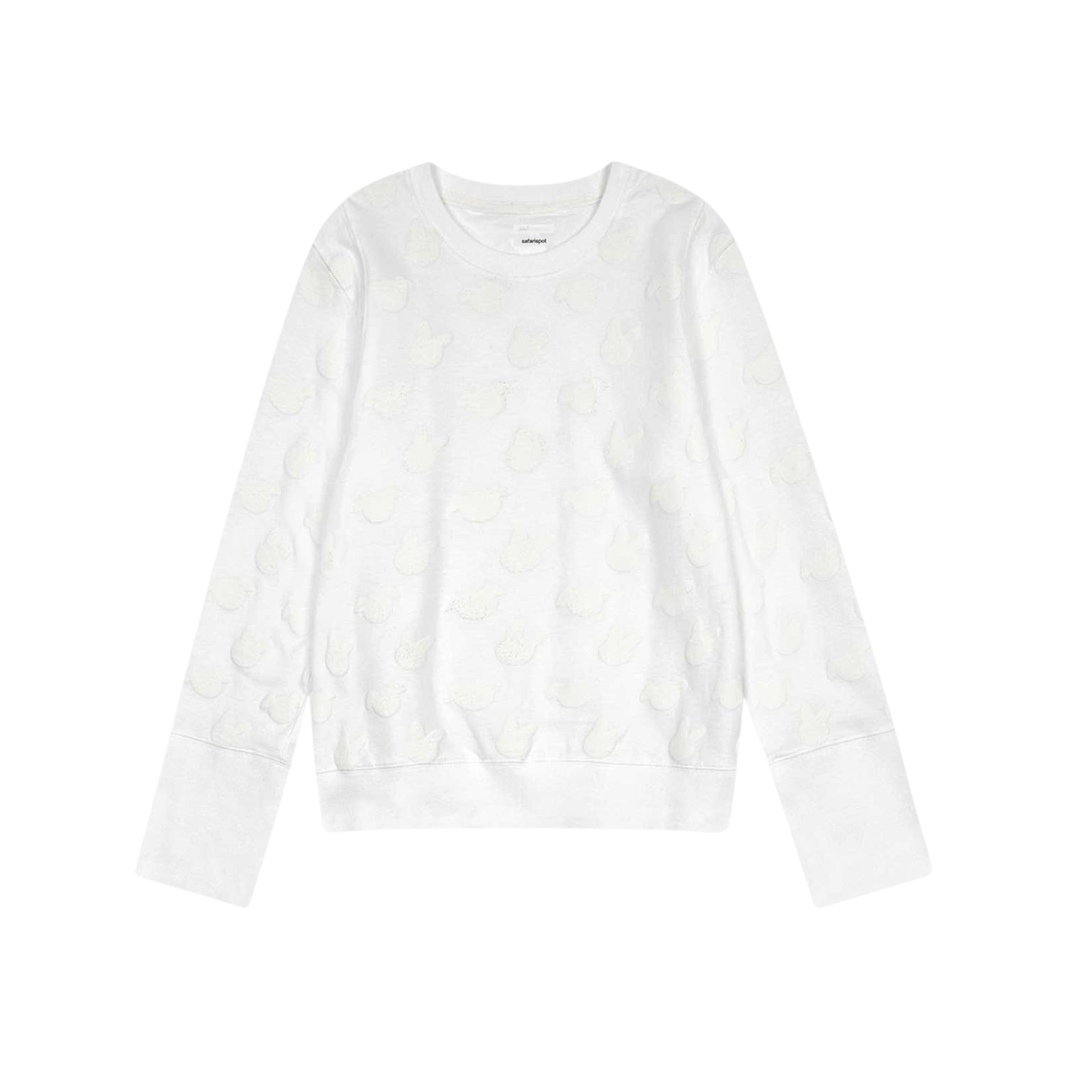 사파리스핏 애니멀 패턴 스웻셔츠 화이트(Safarispot Animal Pattern Sweat Shirt White)