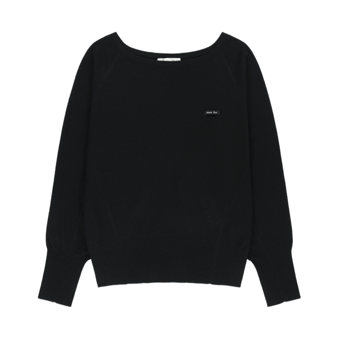 MK2677PO024MBB (W) Matin Kim Betwing Fit Boat Neck Knit Pullover In Black