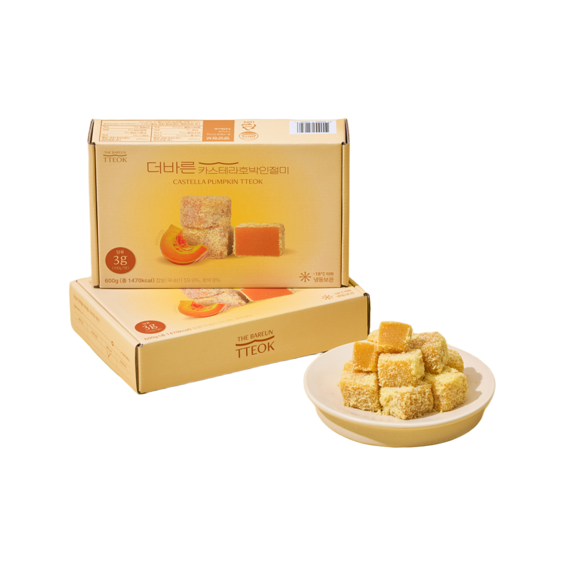 더바른떡 카스테라호박인절미 600g(THE BAREUN TTEOK Castella Pumpkin Ttteok) - 2
