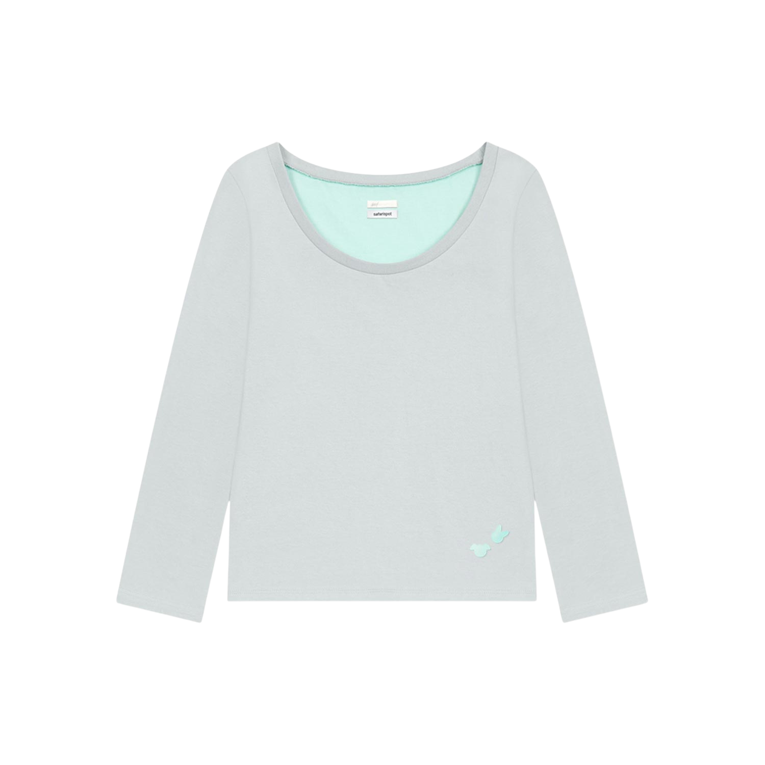 사파리스팟 투 톤 롱슬리브 그레이/민트(Safarispot Two Tone Long Sleeve Gray/Mint) - 1