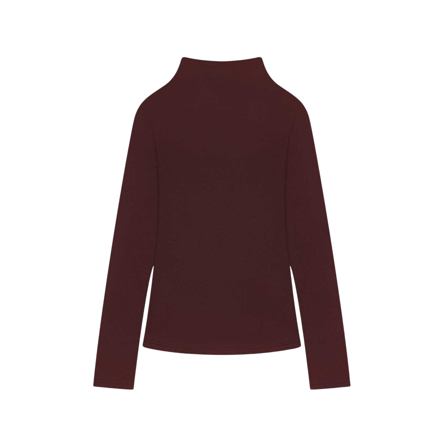 사파리스팟 모크넥 롱슬리브 버건디(Safarispot Mock Neck Long Sleeve Burgundy) - 1