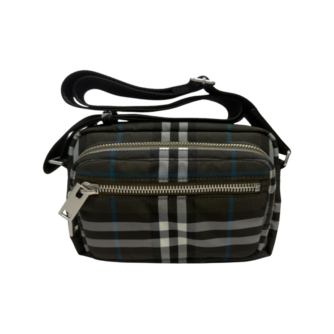 8120365 Burberry Check Cross Bag Brown
