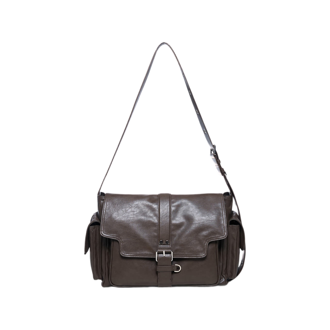 MK2677BG039MDK Matin Kim Dual Pocket Messenger Bag In Dark Khaki