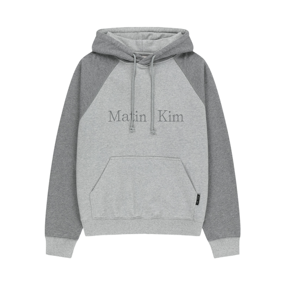 MK2677TS332UGY Matin Kim Color Block Logo Hoody Top In Grey