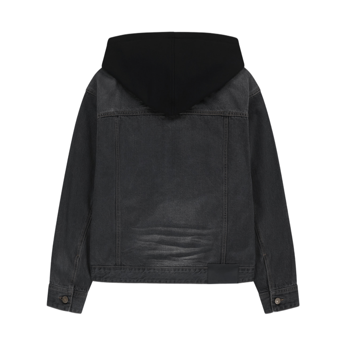 마뗑킴 웨스턴 패널 후드 데님 점퍼 블랙(Matin Kim Western Panel Hooded Denim Jumper In Black) - 2