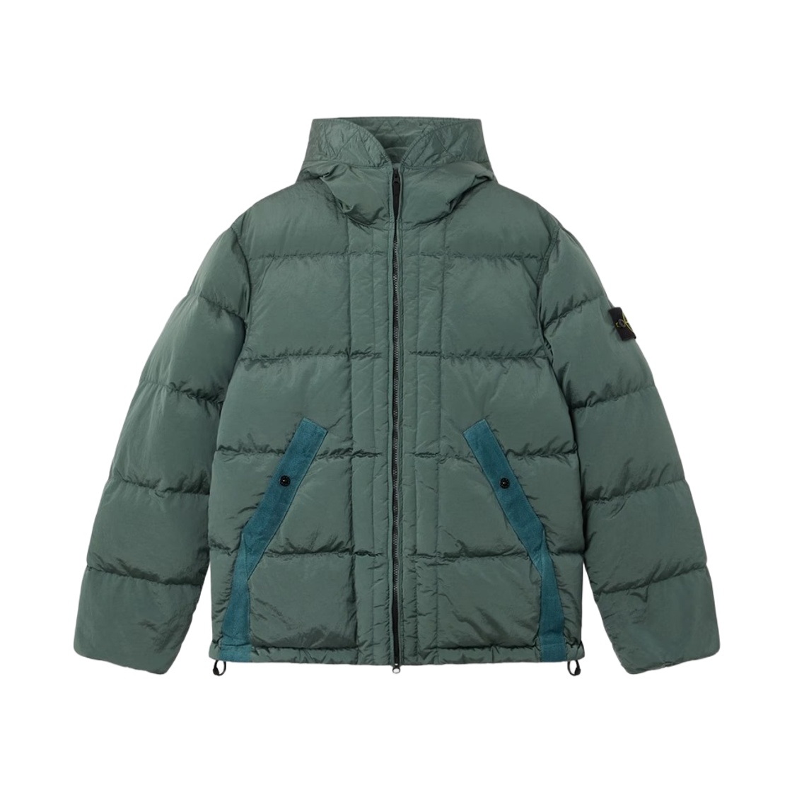 L2S1541000-19S0019-V005T Stone Island 4100019 Nylon Metal In Econyl Hooded Down Jacket with Drawcord Hem Ocean Green - 26FW