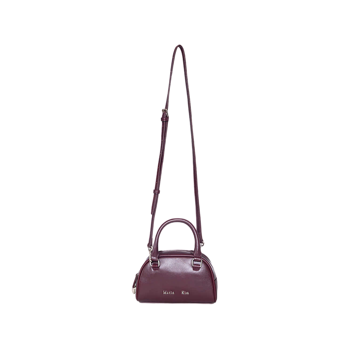 MK269OBG075MWN Matin Kim Halfmoon Baby Bowling Bag In Wine