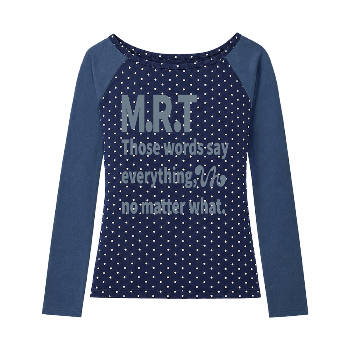 26FV007 VENHIT MRT Star Raglan Long-Sleeve Navy Blue