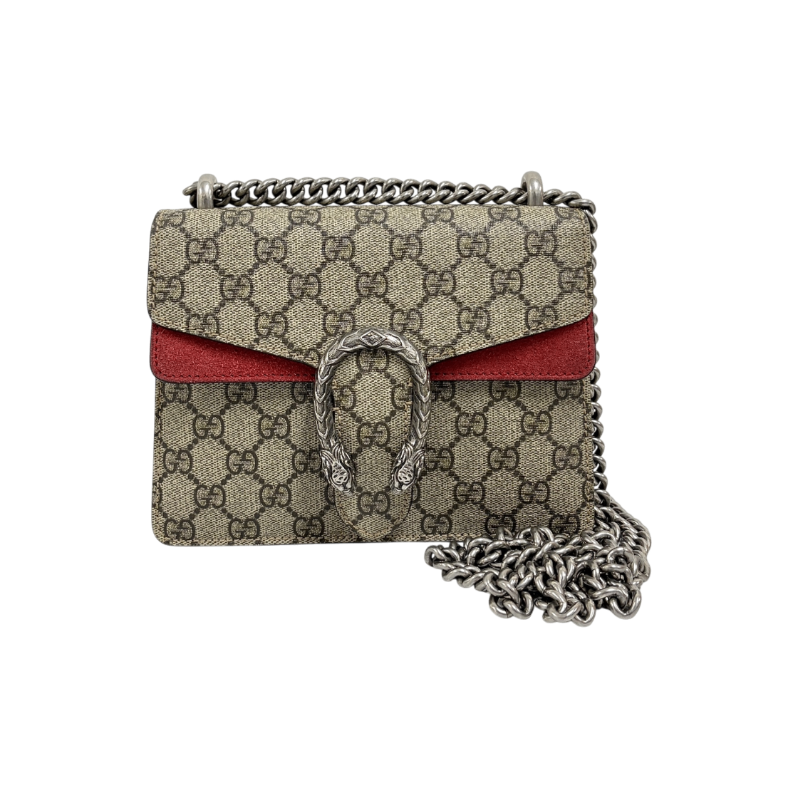 ITVK5GODVGNP Gucci Dionysus GG Supreme Chain Shoulder Bag
