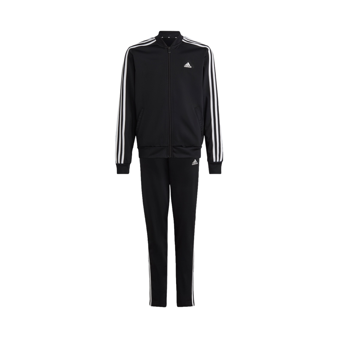 IC0112 (Kids) Adidas Essentials 3-Stripes Tracksuit Black White - KR Sizing