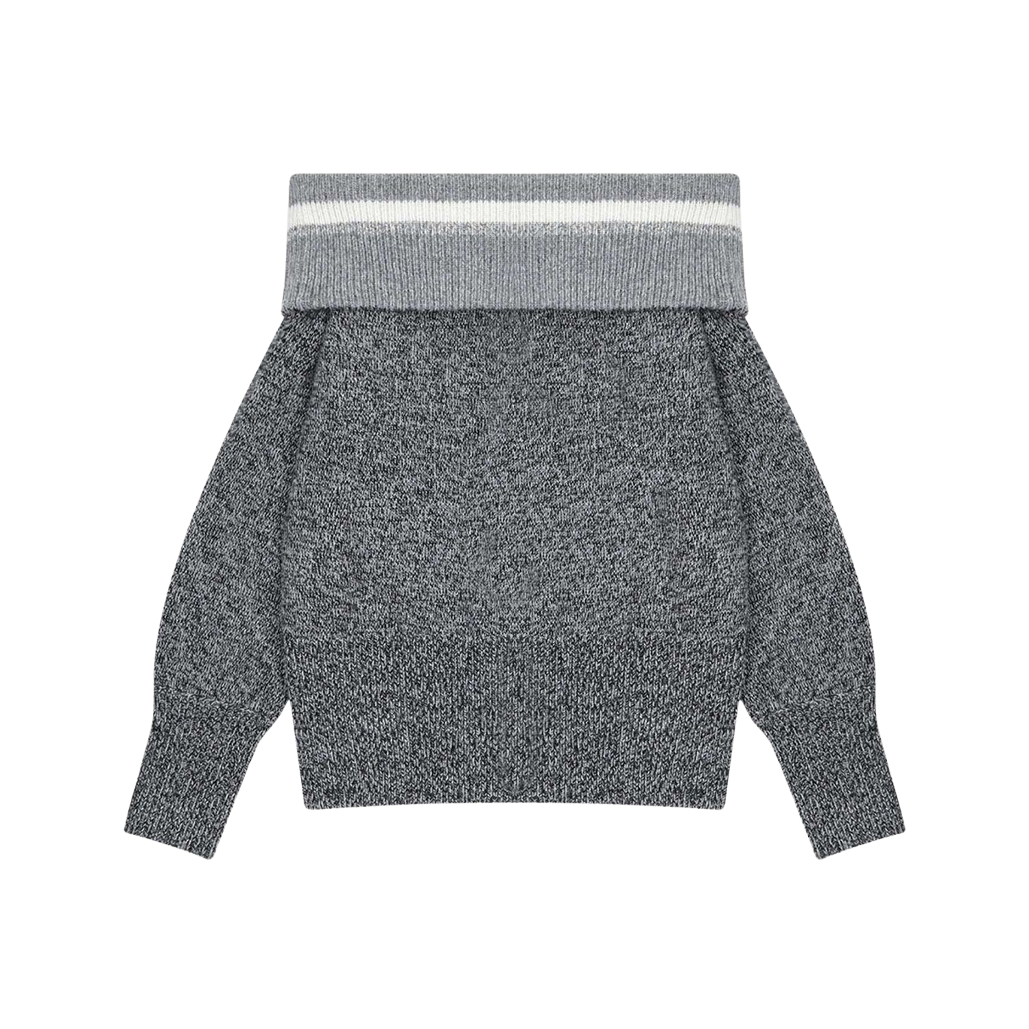 사파리스팟 오프숄더 헤비 니트 차콜/그레이(Safarispot Off Shoulder Heavy Knit Charcoal/Gray) - 1