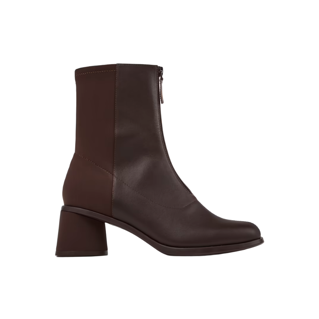 K400708-005 (W) Camper Kiara Leather Textile Ankle Boots Brown
