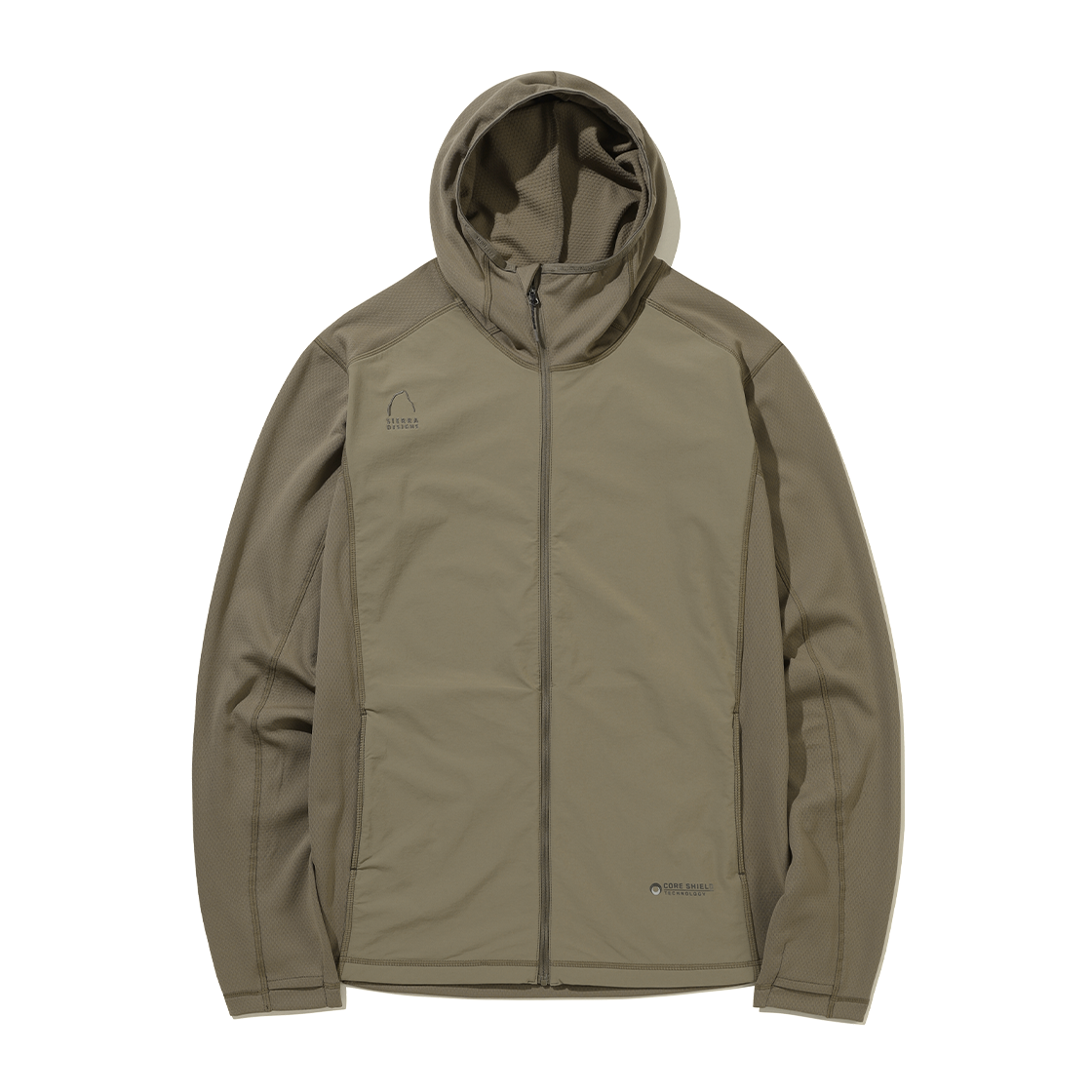 N6321HHD91BRW SIERRA DESIGNS MATHERS Delta Peak Core Shield Hood Zip-Up Jacket Brown