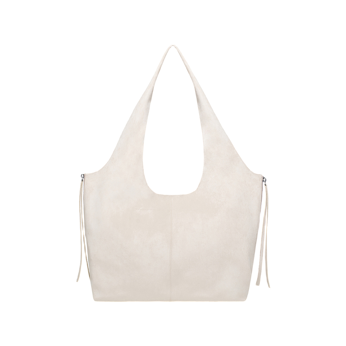 마뗑킴 사이드 집 스웨이드 숄더백 아이보리(Matin Kim Side Zip Suede Shoulder Bag In Ivory) - 2