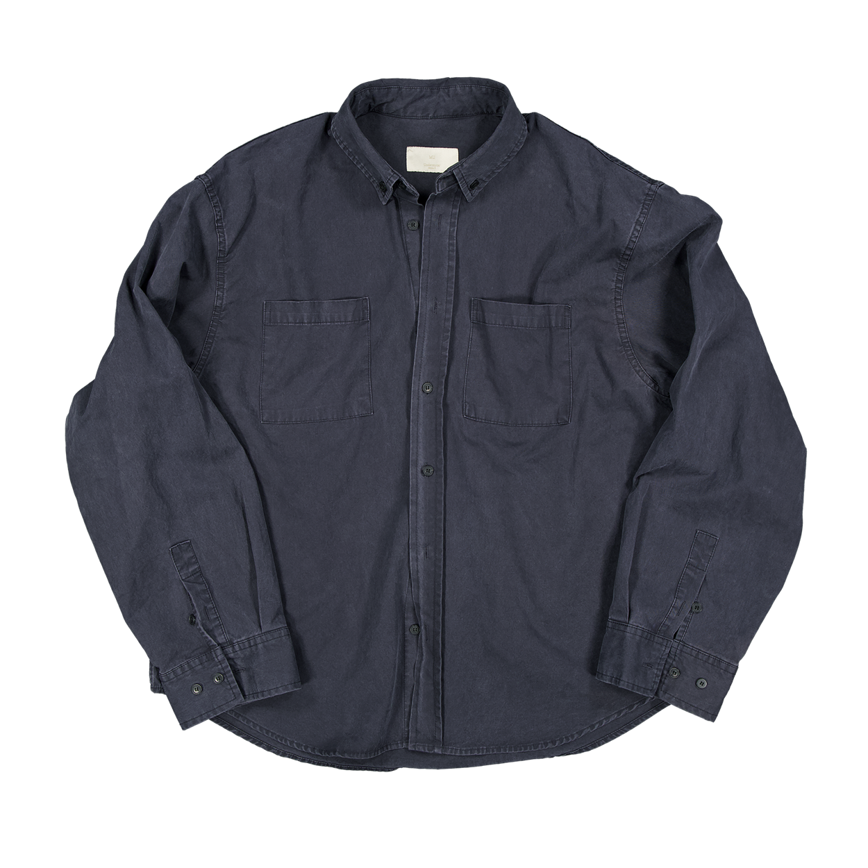 UMCM216NV Undermycar Mu.216 Classic Logo Stone Washed Shirt Navy