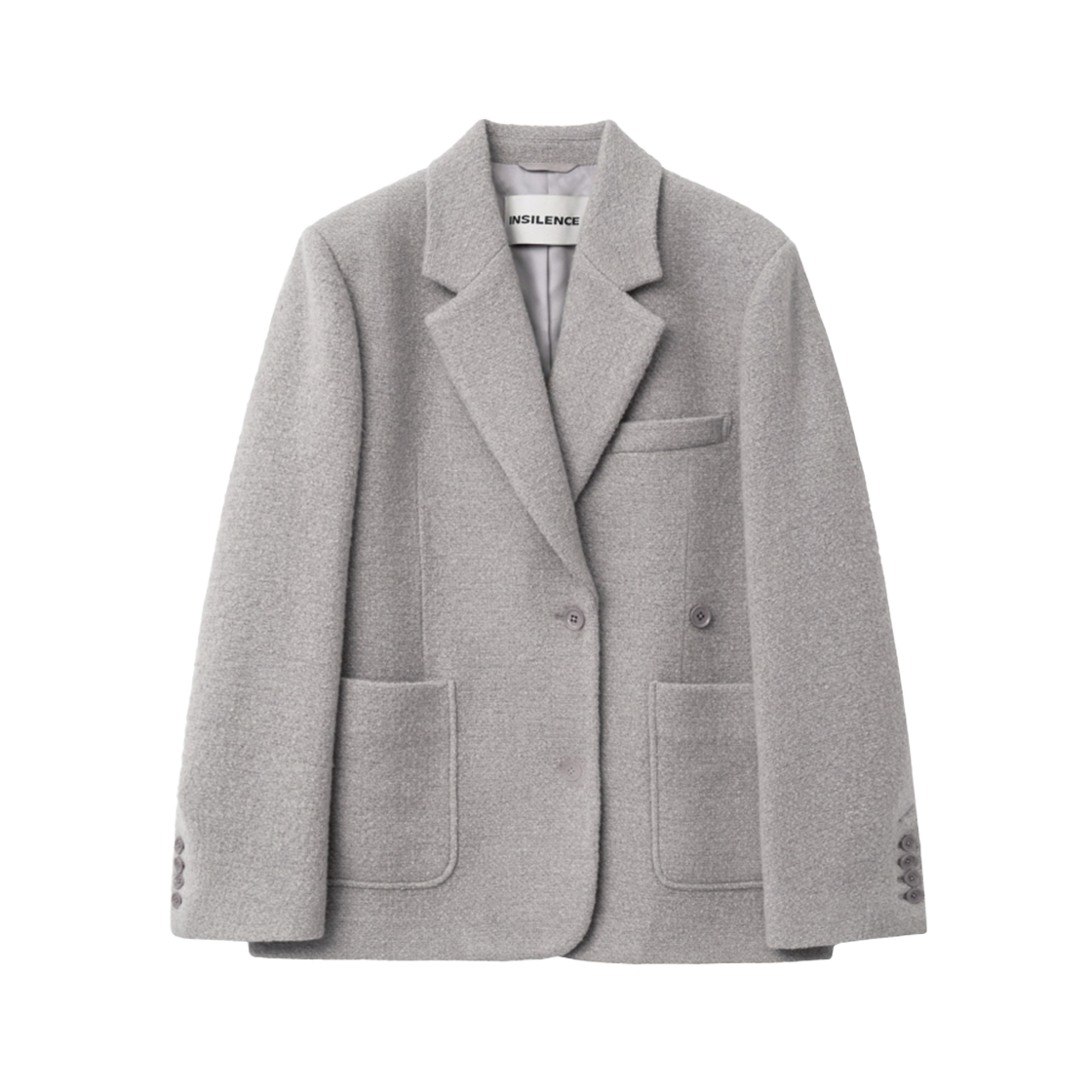 IW2E4BZ02RB INSILENCE WOMEN Boucle Two-Way Jacket GREY BEIGE