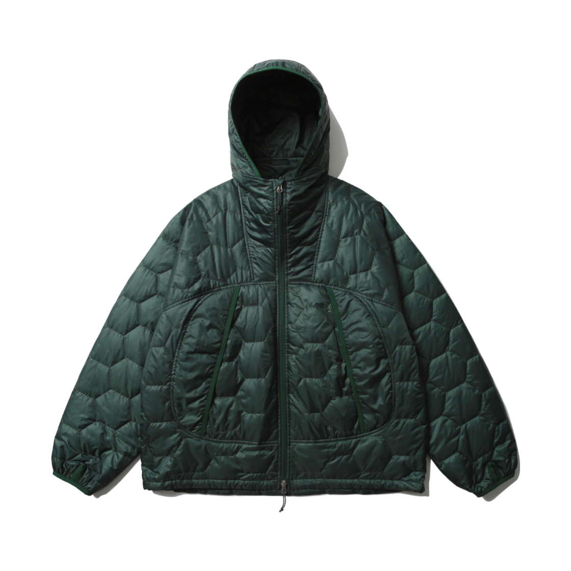 HM26AW-JP02 humorous account Town Quilted Jumper Forest Green