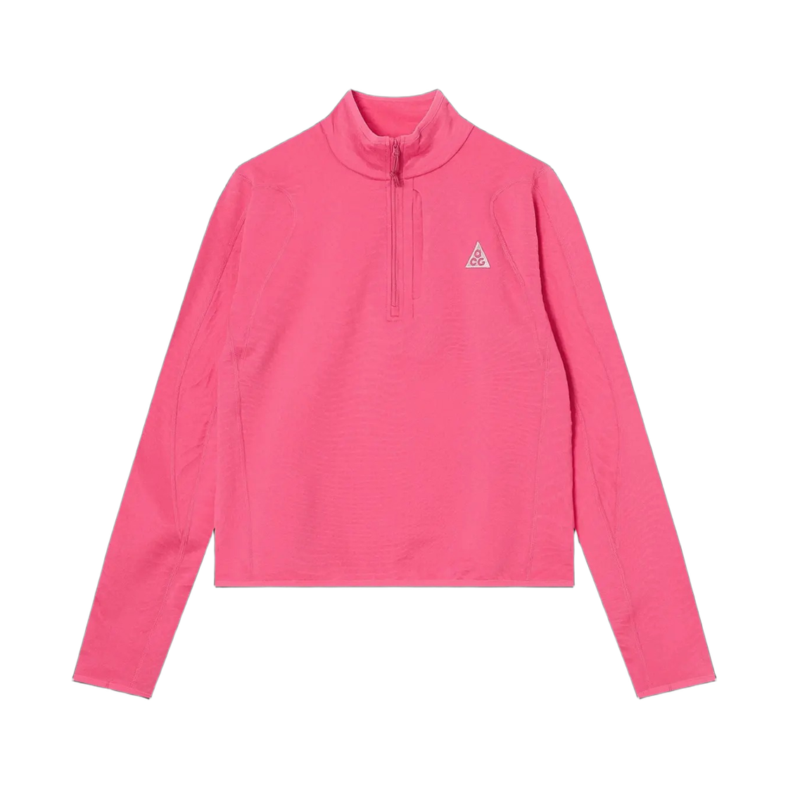IO4472-698 (W) Nike ACG Wolf Grid Therma-Fit Half Zip Hiking Top Desert Pink Light Orewood Brown - Asia