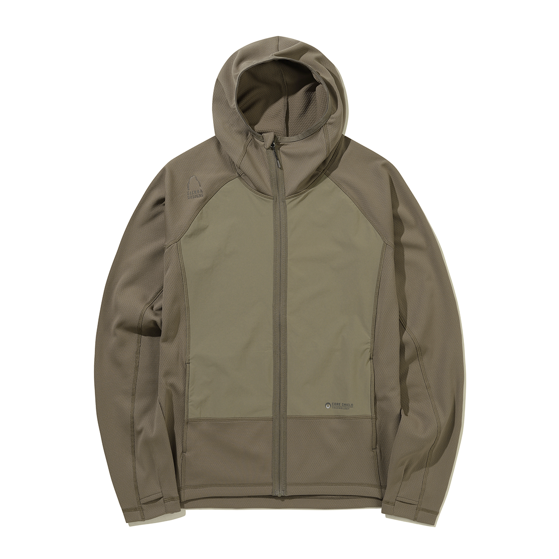 N6322HHD91BRW SIERRA DESIGNS W MATHERS Delta Peak Core Shield Hood Zip-Up Jacket Brown
