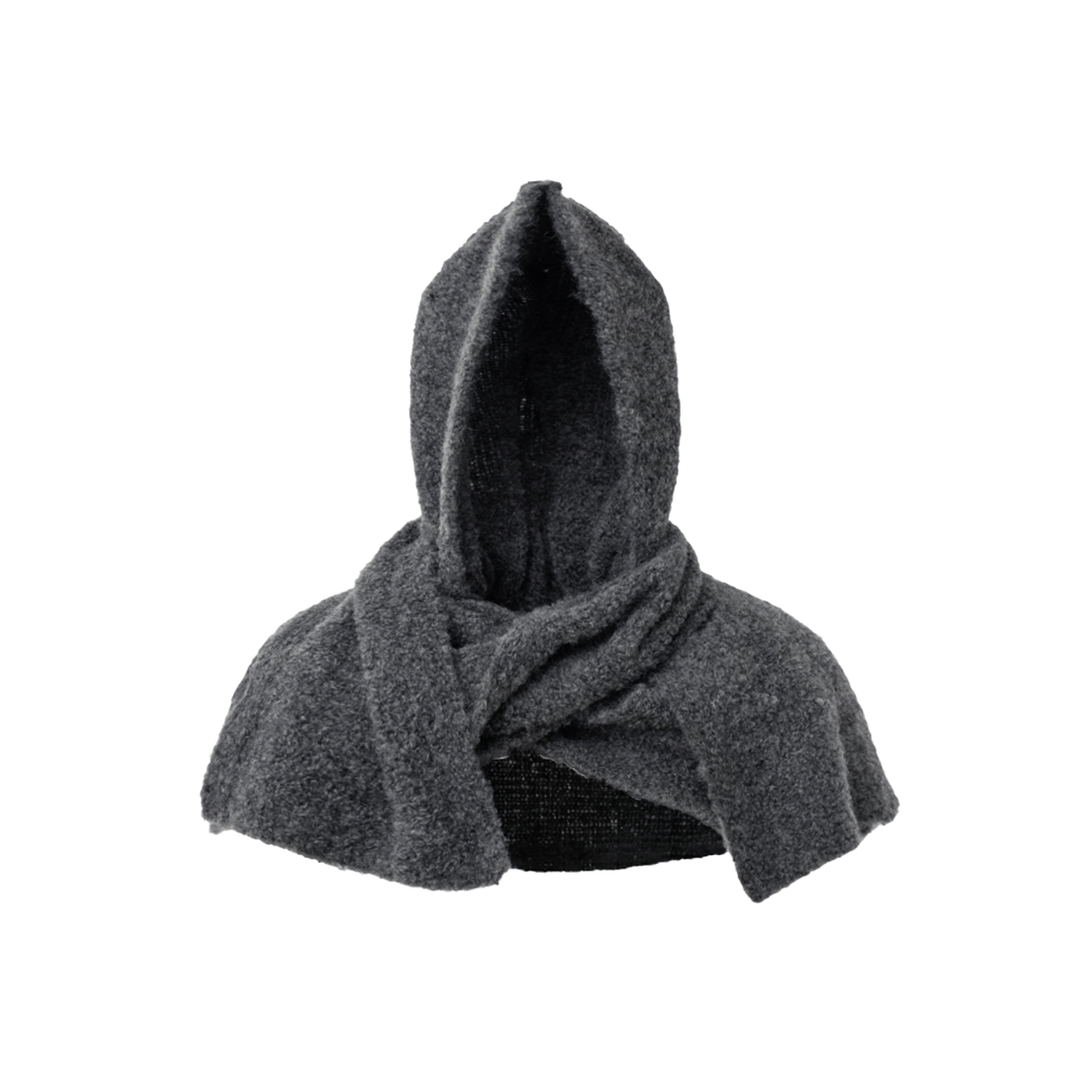 인사일런스우먼 알파카 후드 머플러 차콜(INSILENCE WOMEN Alpaca Hooded Muffler CHARCOAL) - 2