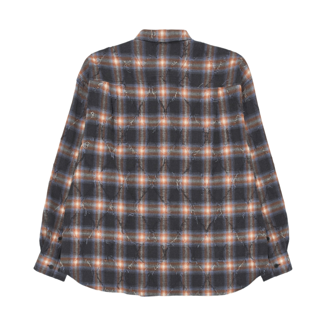 준지 아가일 니들 체크 루즈핏 셔츠 앰버 블루 - 26FW(Juun.J Argyle Needle Check Loose Fit Shirt Amber Blue - 26FW) - 2