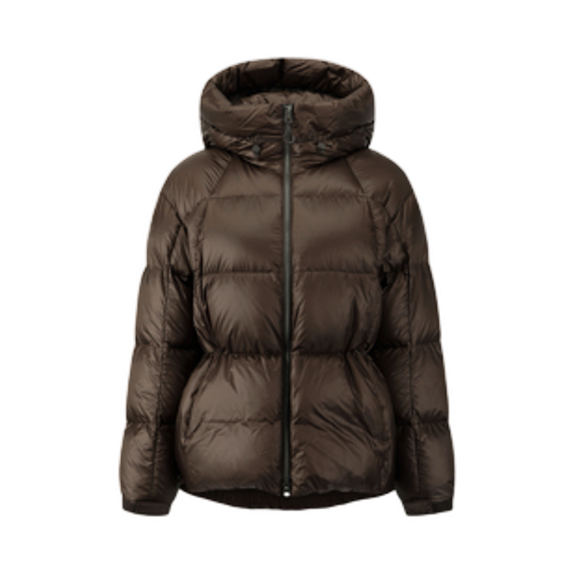 1BYPAWV509DN (W) Black Yak Diafuse Hooded Down Jacket #2 Dark Brown
