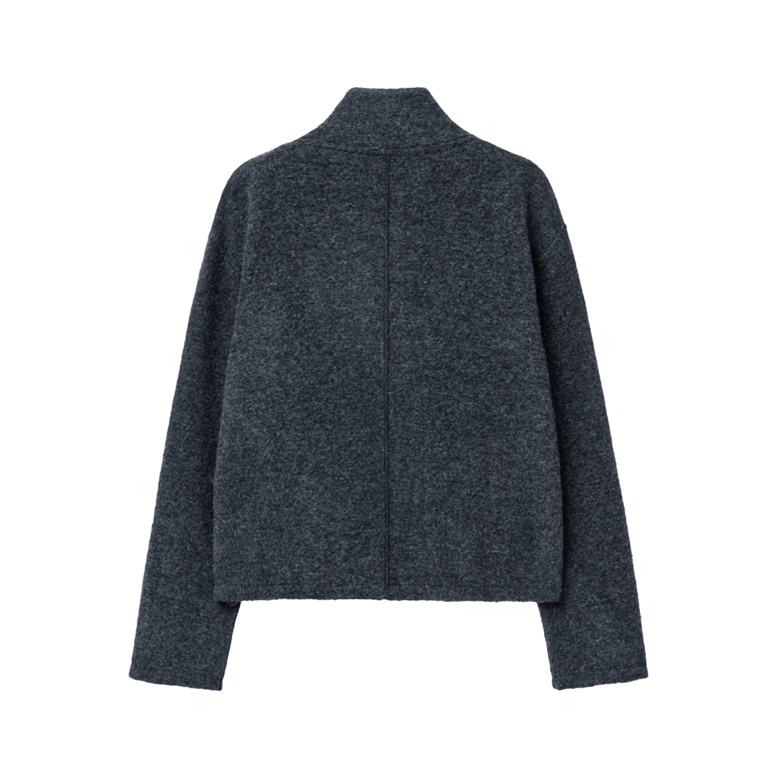 인사일런스우먼 슬랜티드 지퍼 울 자켓 차콜(INSILENCE WOMEN Slanted Zip Wool Jacket CHARCOAL) - 2