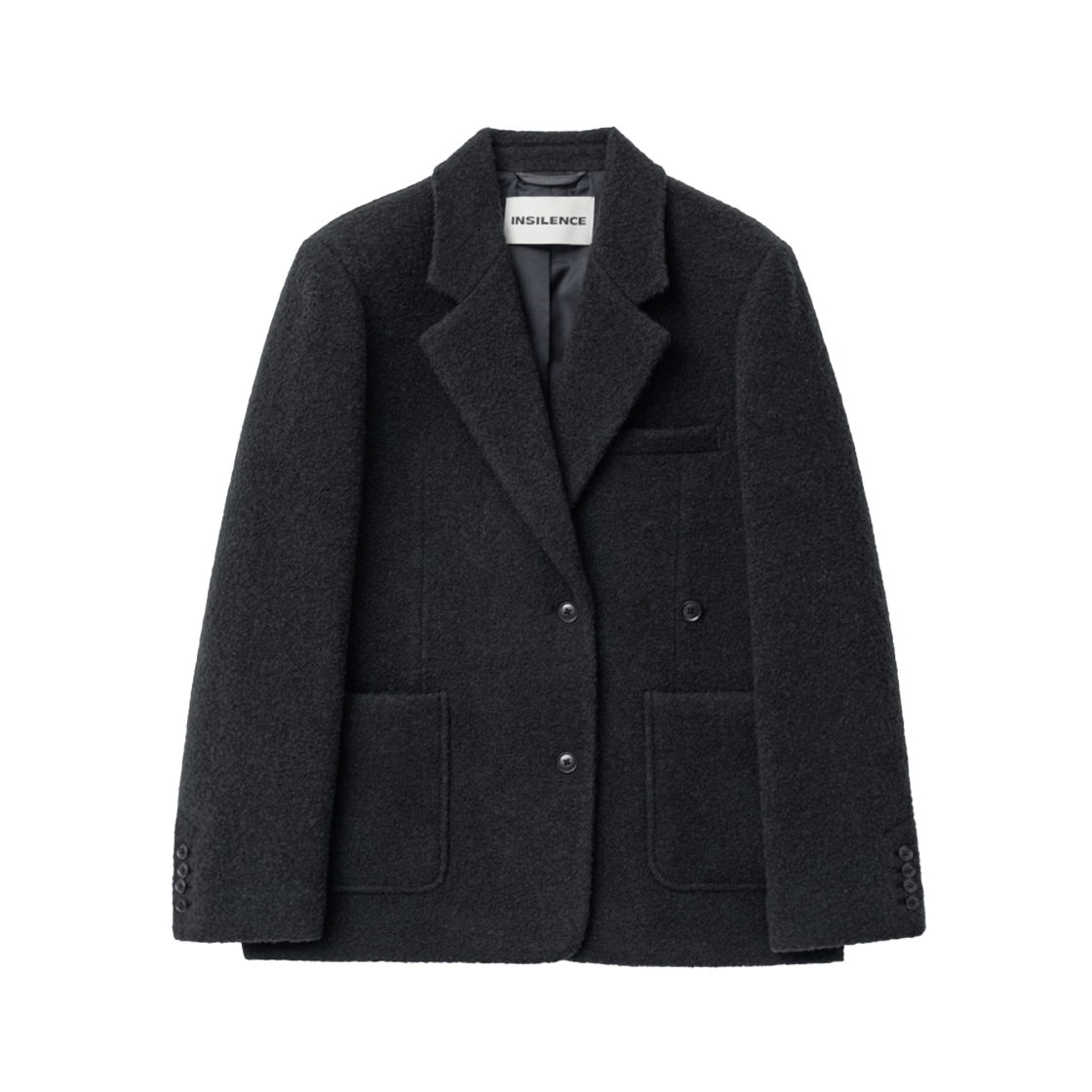 IW2F4JK01CH INSILENCE WOMEN Boucle Two-Way Jacket CHARCOAL