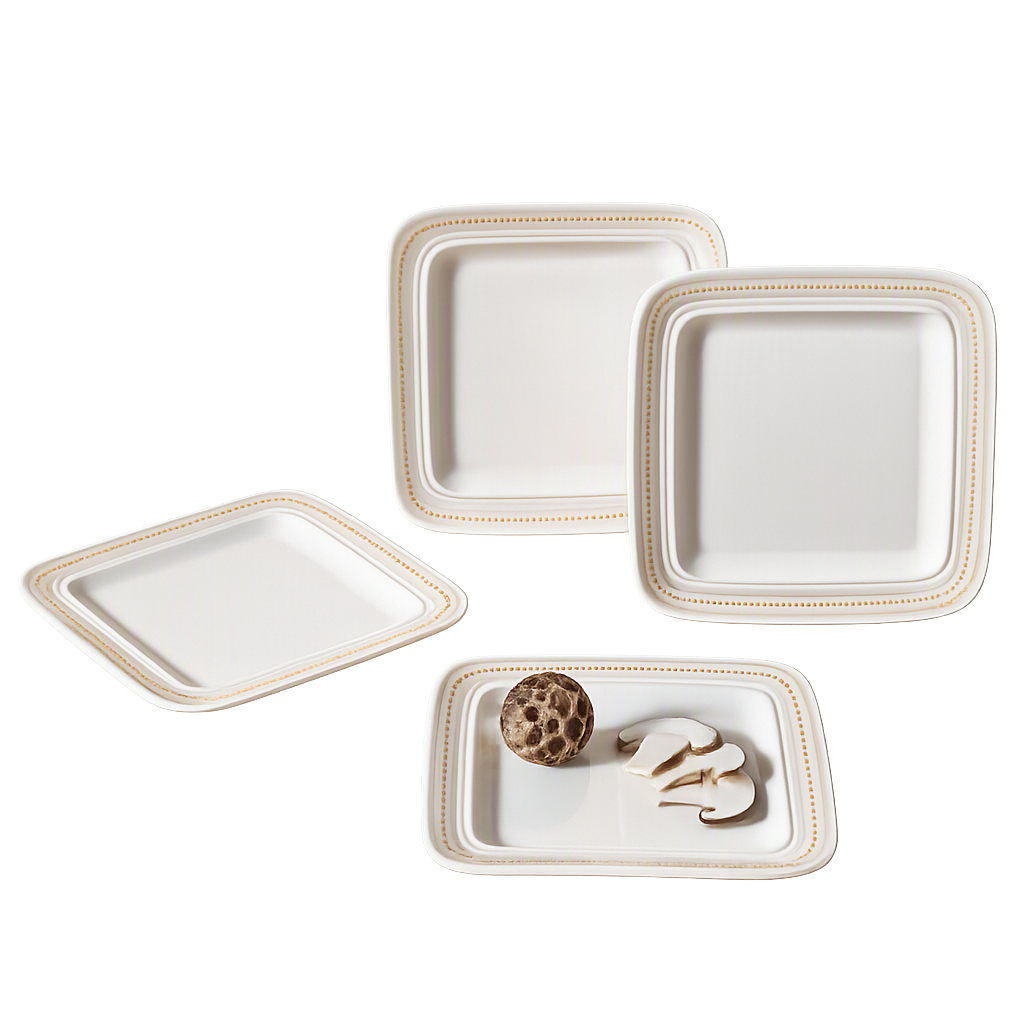 COR108 Corelle Coordinates Rosemont Square Plate 8‑inch 4‑Piece