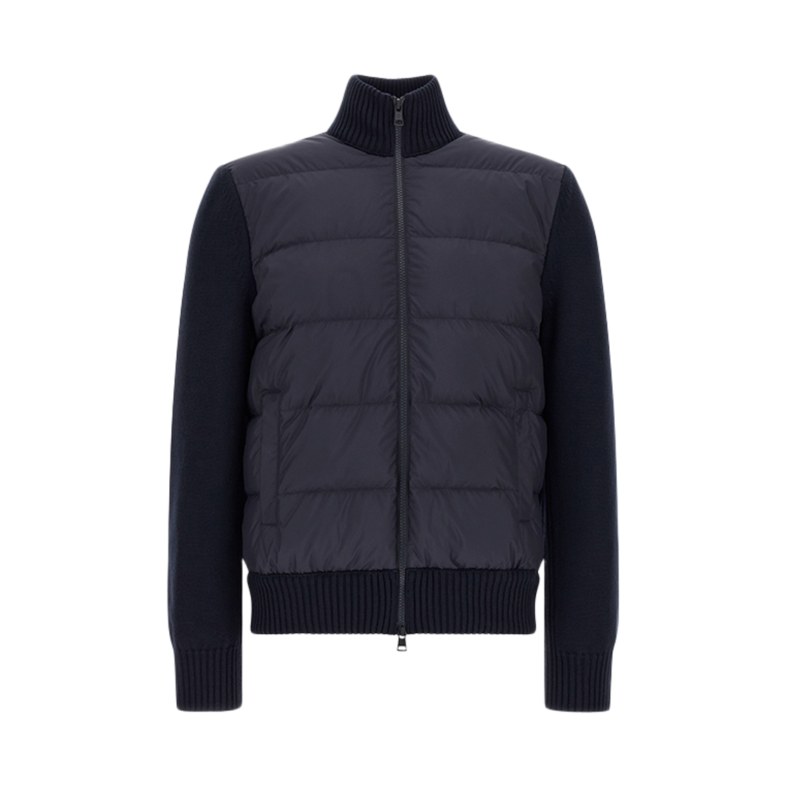9B000 27 M1131 778 [15% 쿠폰] Moncler Logo Patch Hybrid Down Jacket Knit Zip-Up Jacket Navy - 26FW