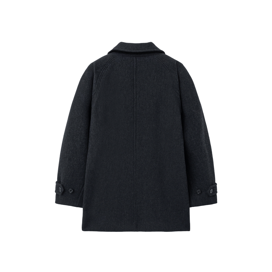 인사일런스우먼 소프트 하프 발마칸 코트 멜란지 차콜(INSILENCE WOMEN Soft Half Balmacaan Coat MELANGE CHARCOAL) - 2