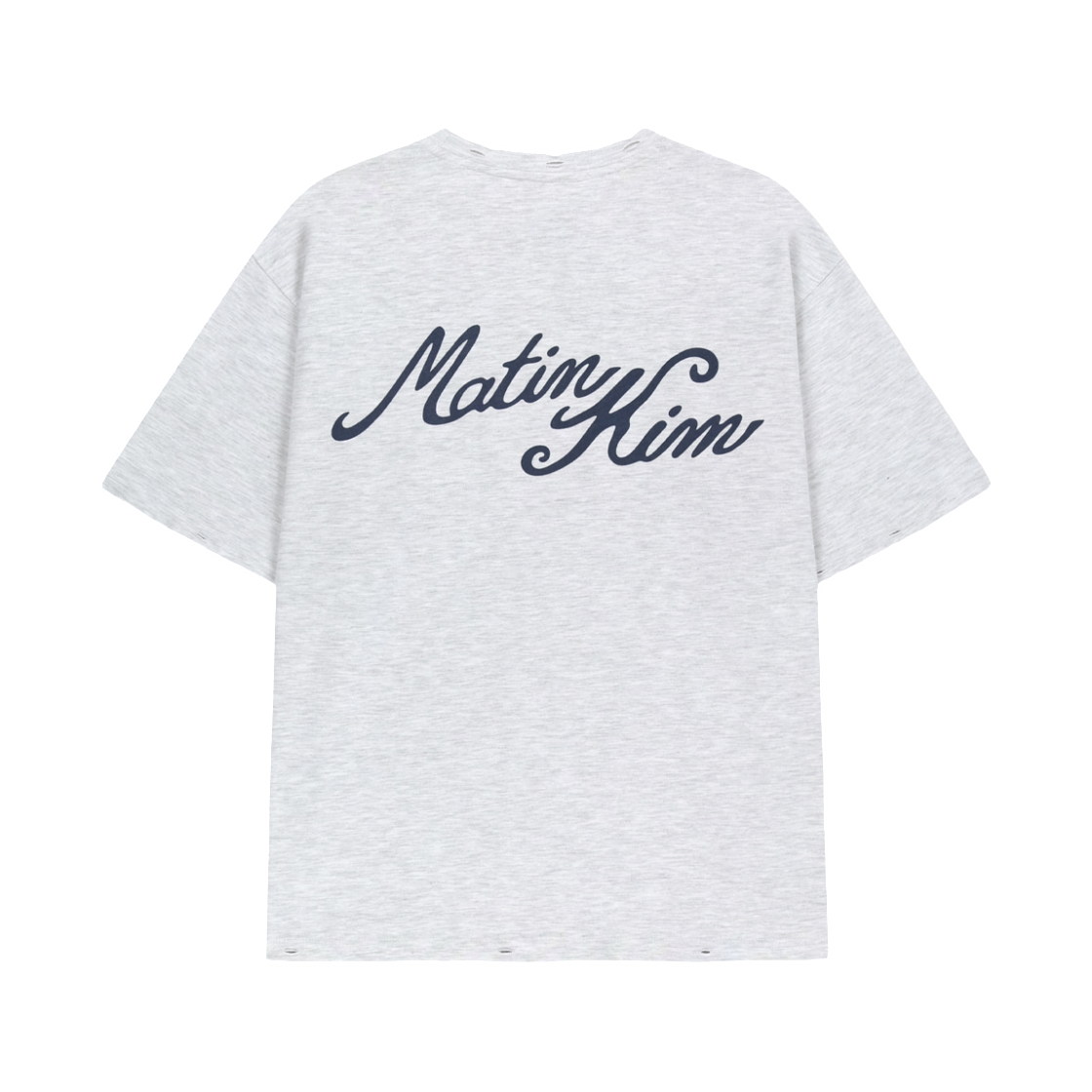 마뗑킴 캘리그래피 백 로고 포켓 탑 라이트 그레이(Matin Kim Calligraphy Back Logo Pocket Top In Light Grey) - 2