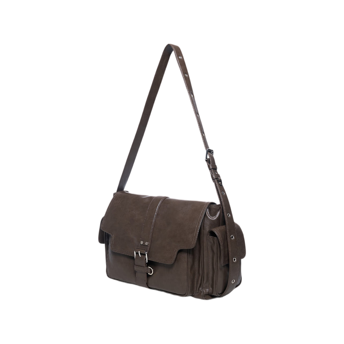 마뗑킴 듀얼 포켓 메신저 백 다크 카키(Matin Kim Dual Pocket Messenger Bag In Dark Khaki) - 2