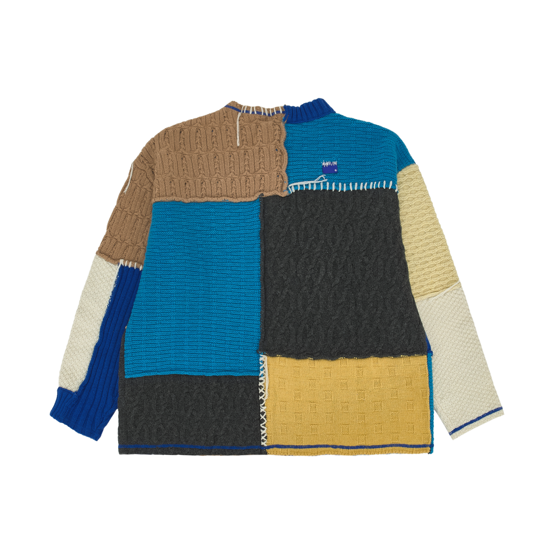 자라 x 아더에러 패치워크 오버사이즈 니트 가디건 멀티컬러(Zara x Ader Error Patchwork Oversize Knit Cardigan Multicolor) - 2