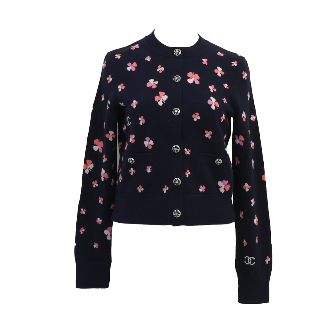 ITM3KVFTIBT2 Chanel Clover Cashmere Cardigan