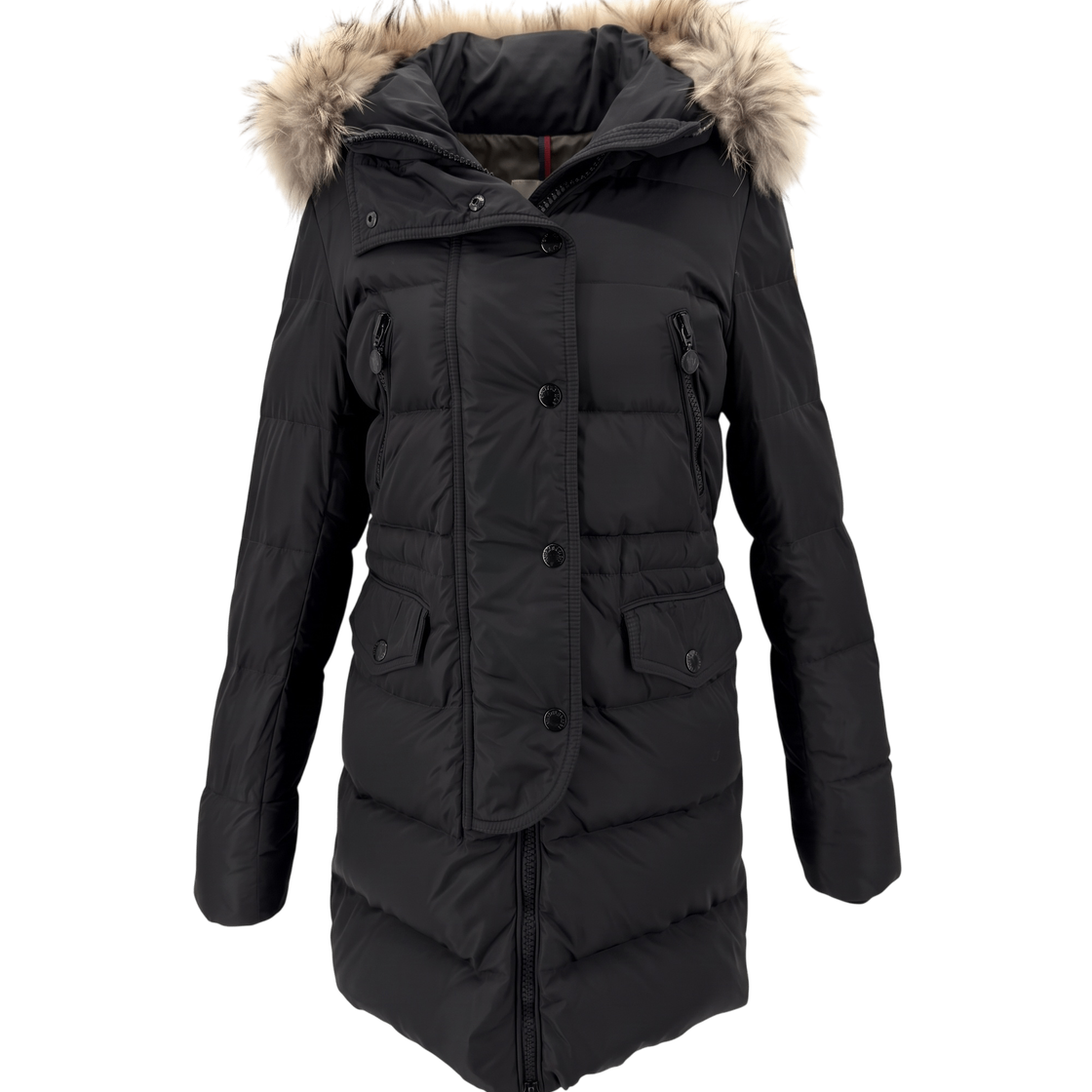 ITHKO23H3K27 Moncler Fragon Raccoon Fur Long Padded Jacket
