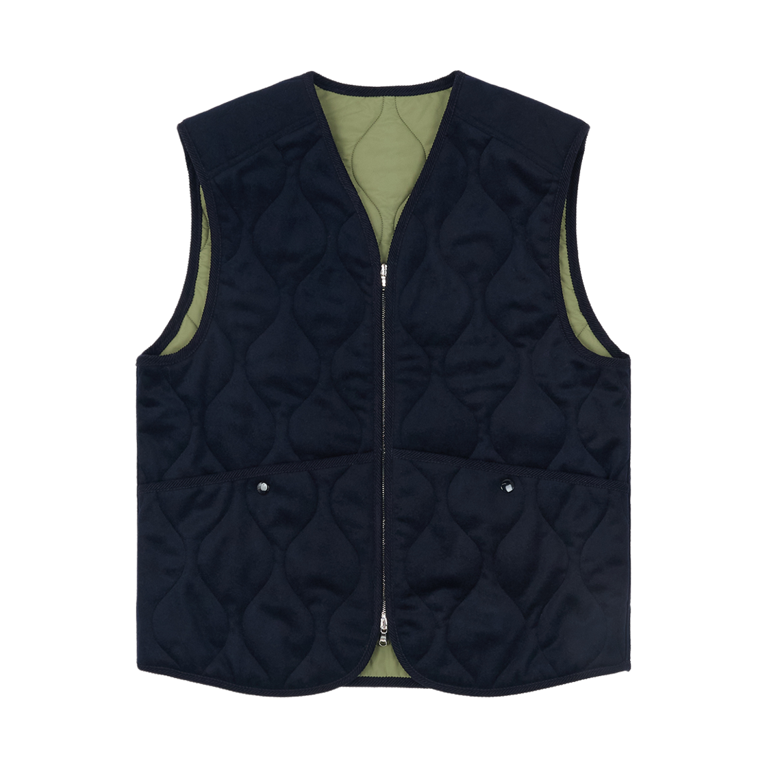 0026FROM004 STRANGER Regular Fit Cashmere Blend Quilted Vest