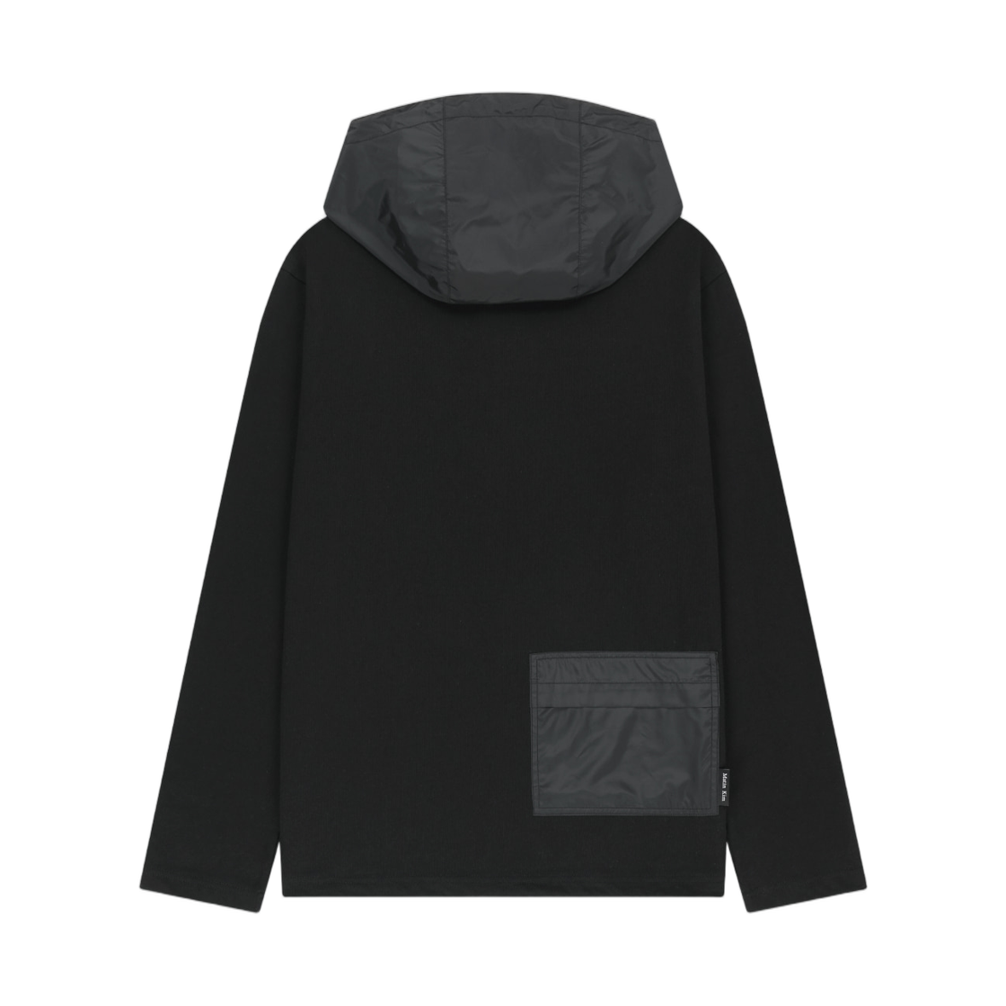 마뗑킴 컬러 블록 후디 쿼터 집업 블랙(Matin Kim Color Block Hoody Quarter Zip Up In Black) - 2