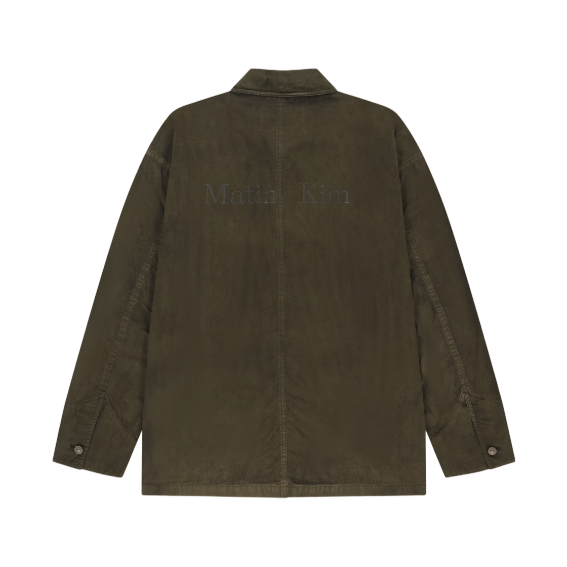 마뗑킴 빈티지 왁스드 워크 자켓 카키(Matin Kim Vintage Waxed Work Jacket In Khaki) - 2
