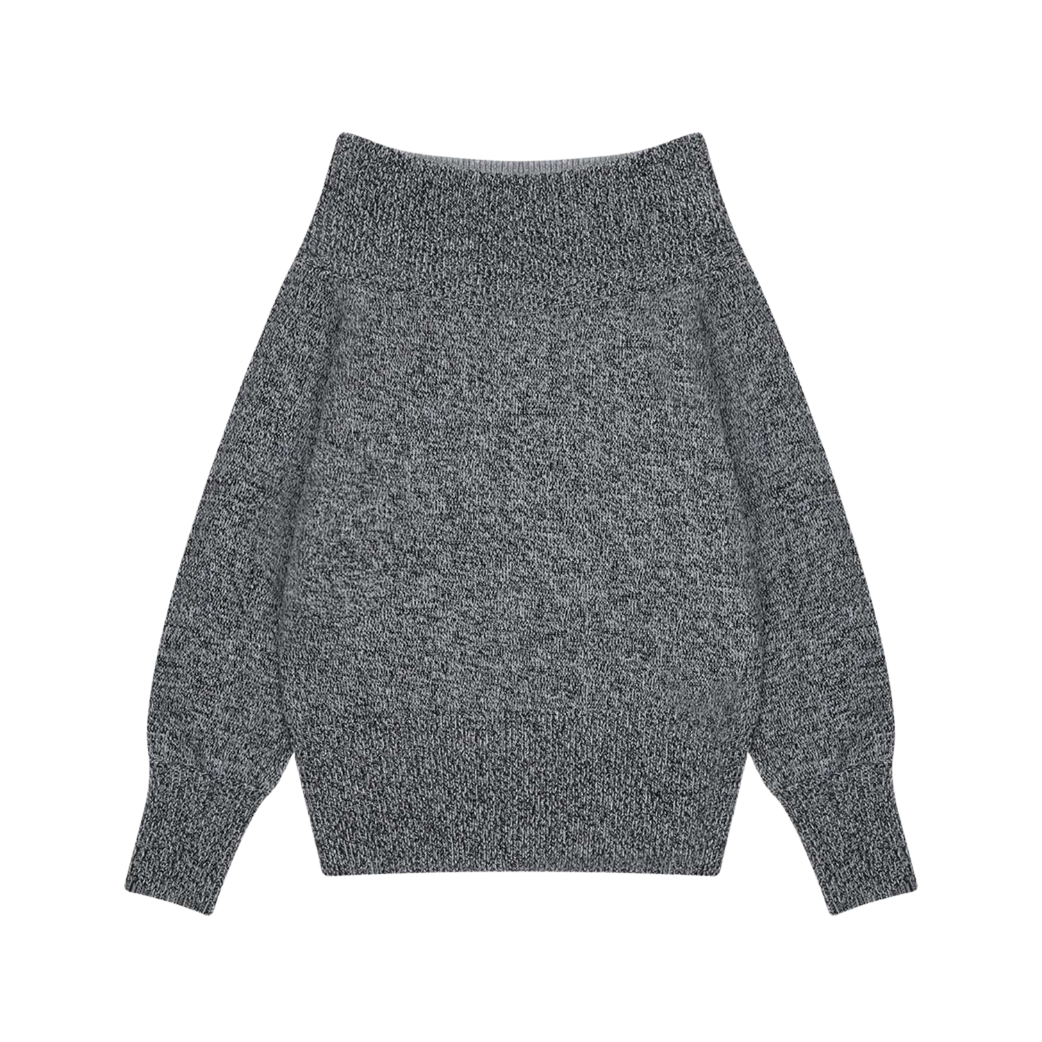 사파리스팟 오프숄더 헤비 니트 차콜/그레이(Safarispot Off Shoulder Heavy Knit Charcoal/Gray) - 3